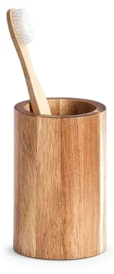 Obrázok produktu pre Tumbler na zubné kefky z agátového dreva 7,2x11cm