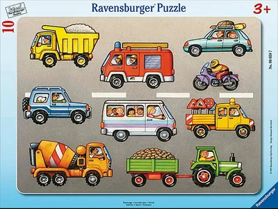 Produktbild von Ravensburger Puzzle - Rahmenpuzzle - Fahrzeuge - 10 Teile