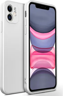Produktbild von iPhone 11 Hülle, LaimTop Slim Liquid Silikon Gel Gummi Stoßfest Anti-Scratch Schutzhülle für iPhone 11 Weiß
