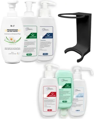 Produktbild von KOMPLETT-SET: Mini Fix-STARTER- 6x Mini Fix Spender, weiß oder schwarz + je eine Flasche der Min Fix Serie, 6x 300 ml : Farbe - Schwarz Farbe: Schwarz