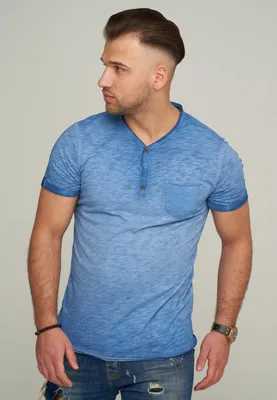 Produktbild von CARISMA Herren T-Shirt CRMORELOS mit Knopfleiste & Brusttasche