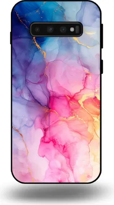 Produktbild von Smartphonica Telefon Fall geeignet für Samsung Galaxy S10 Plus mit Marmor Druck - TPU zurück Abdeckung Fall Marmor Design - Regenbogen