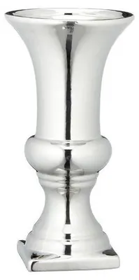 Produktbild von Kelchblumenvase Keramik - 30 x 16 cm - Silber - Vasen/Vase - Blumenstrausvasen - Kelchvasen