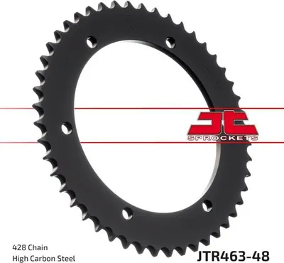 Produktbild von Kettenrad 48 Zähne Teilung 428 Typ JTR463 SCHWARZ für Kawasaki KMX 125 B
