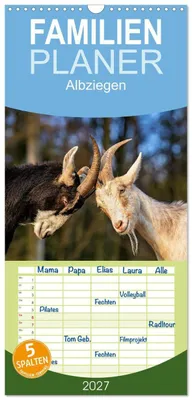 Produktbild von Familienplaner 2027 - Albziegen mit 5 Spalten (Wandkalender, 21 x 45 cm) CALVENDO