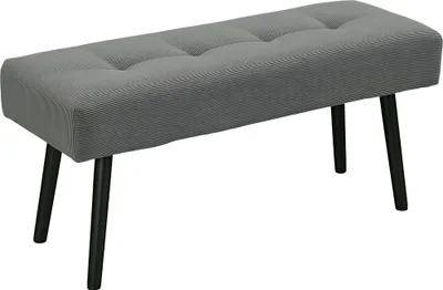 Produktbild von HOMCOM-Sitzbank-Polyester, Stahl-100L x 36B x 45H cm-Grau