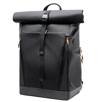 Produktbild von Inateck Laptop RollTop Rucksack Herren Damen 25L, Spritzwassergeschützt Schulrucksack Reiserucksack Stylische Tagesrucksack mit 17 Zoll Laptopfach