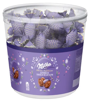 Produktbild von Milka Schokoladeneier Alpenmilchschokolade cremige Füllung Dose 900g