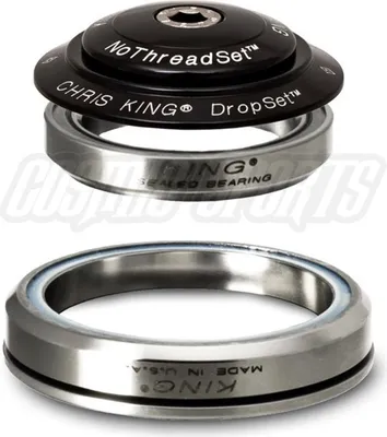 Image de Jeu de direction Chris King DropSet 5 Tapered, roulement en acier inoxydable, 1 1/8"-1.5", GripLock, IS42/28.6