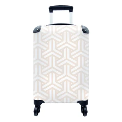 Produktbild von MuchoWow® Koffer Handgepäck Trolley Rollkoffer Kleine Reisekoffer mit 4 Rollen - Geometrie - Linie - Form - Muster - Cabin Size < 55x40x23 cm & 55x40x20 cm - Fotokoffer - Kabinenkoffer - Boardgepäck - Reise-Box - Reisekoffer - Reisegepäck - Koffer mit Bild - Trolley für Kinder