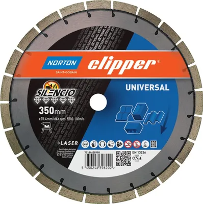 Produktbild von Norton Clipper Diamanttrennscheibe Extreme Universal Silencio 350x25,4 mm