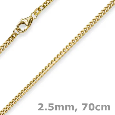 Panzerkette-585-Gelbgold-70cm