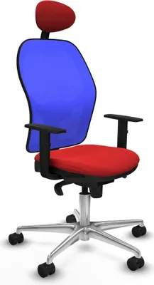 Image de Chaise de bureau avec appui-tête Jorquera Piqueras y Crespo 1D086N1 Rouge
