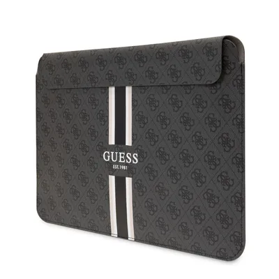 Produktbild von Guess Laptoptasche 14" mit bedruckten Streifen - Schwarz