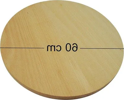 Produktbild von Holzrunde Pizza-Schneidbrett - 60 cm - Holzschneidbrett