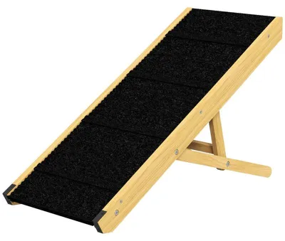 Obrázok produktu pre Nastaviteľná rampa pre psov | Farba: hnedá-čierna | Rozmery: 35 x 83,5 x 47,5 cm