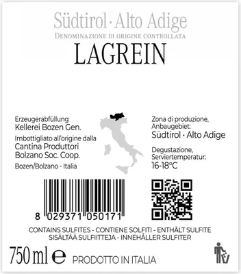 Produktbild von 12er Karton 2024 LAGREIN Südtirol von Kellerei Bozen - Rotwein