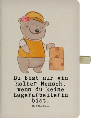 Produktbild von Mr. & Mrs. Panda Kladde Lagerarbeiterin Herz - Transparent - Geschenk, Lustig, Fachlageristin, notizbuch a4, Ausbildung, Witzig, Notizheft, Jubiläum, Tagebuch, Journal