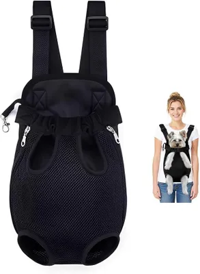 Image de Sac à dos pour animaux de compagnie, réglable, en polyester respirant, pour chiens et chats