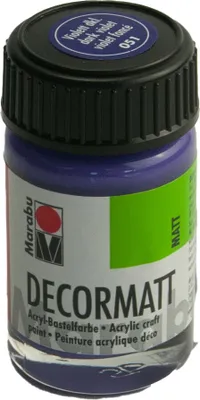 Produktbild von Marabu 1401 39 051 Decormatt Acryl, Violett dunkel 051, 15 ml