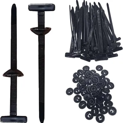 Produktbild von 50 Stück universelle Kabelbinder aus Nylon, selbstsichernde Nylon-Kabelbinderschnalle, selbstsichernde Kabelbinderschnalle