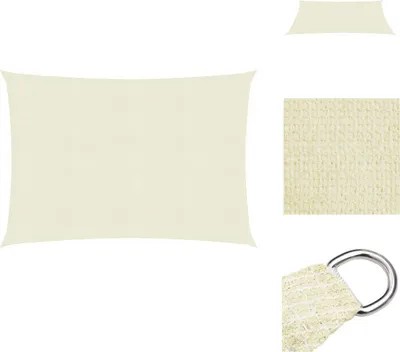Immagine prodotto di vidaXL Tenda da sole 160 g/m² crema 2x2,5 m HDPE - Ombrelloni e tende da sole