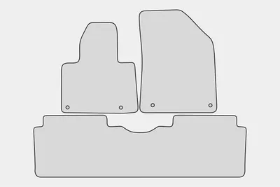 Produktbild von Premium Fußmatten passend für Citroen C5 C5 Tourer Bj. 2008-03/2017, Naht:Silber