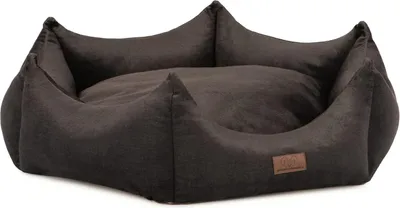 Obrázek produktu pro The Villa 75x38x20 cm, pelíšek pro psy s okrajem, pelíšek pro domácí mazlíčky, postel, podlahový pelíšek, polštář pro psy, pohovka pro psy, pelíšek pro kočky, koš pro psy, (samet/černá)