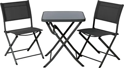 Produktbild von Florabest Balkonmöbel-Set Terrassenmöbel Gartentisch 2 Stühle 3-tlg.