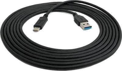 Produktbild von SYSTEM-S USB 3.1 Kabel 300 cm Typ C Stecker zu 3.0 Typ A Stecker in Schwarz
