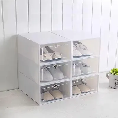 Obrázok produktu pre Plastová zásuvka na topánky, organizér, kontajner, 6 kusov