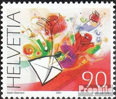 Produktbild von Briefmarken Schweiz 2001 Mi 1750 (kompl.Ausg.) postfrisch Grußmarke