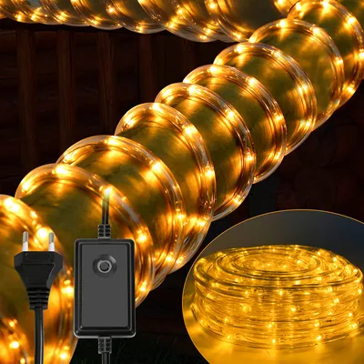 Immagine prodotto di Jiubiaz - Filamento luminoso a LED per interni ed esterni, filamento luminoso, ghirlanda luminosa, 10 m, bianco caldo