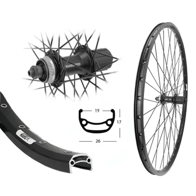 Produktbild von Aggro-X Hinterrad 28" Shimano Disc Centerlock schwarz MTB 8/9/10 Fach 19-622 Hohlkammer