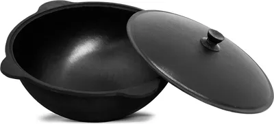 Produktbild von SET Gas-Kocher mit Utschak + Kazan Kasan Usbekisch Gusseisen Alu-Deckel Ø44,5cm 16 L + Schaumlöffel