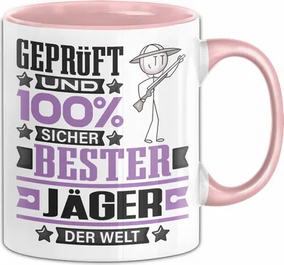 Produktbild von Jäger Geschenk Lustiger Spruch für Jäger Geschenkidee Bester Jäger Der Welt (Rosa)