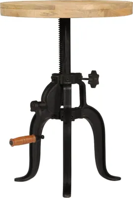 Obrázok produktu pre vidaXL Bočný stolík 45 x (45-62) cm Masívne drevo Mango a liatina