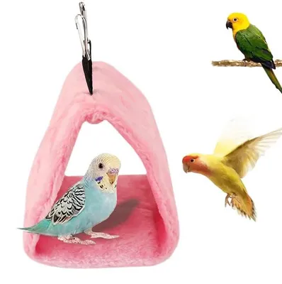 Imagen del producto de Omgoods: Hamaca de felpa suave para pájaros y pequeñas mascotas