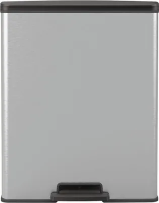 Produktbild von Curver Tretmülleimer Deco Rechteckig 65L Silbern