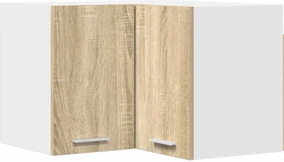 Zdjęcie produktu dla vidaXL Szafka ścienna z miejscem do przechowywania dąb Sonoma i biały 57 x 57 x 40 cm