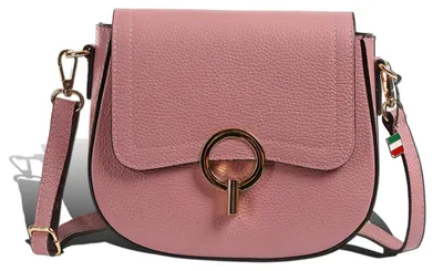 Produktbild von Florence Leder Tasche Damen Umhängetasche rosa 23x8x20cm inklusive Italien Flagge D2OTF843A1