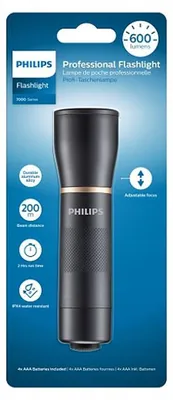Produktbild von Philips LED-Taschenlampe 4xAAA 600Lm Phil-Sfl7001t/10 Leistungsstark Schwarz