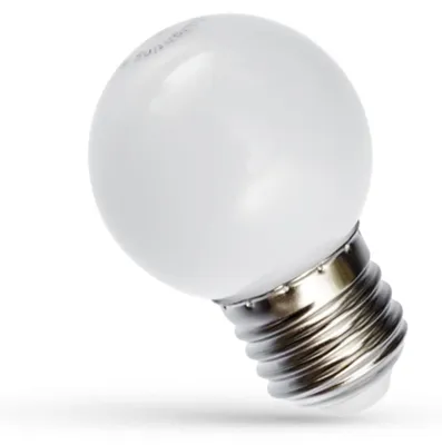 Imagen del producto de 10 x Spectrum LED Kunststoff Tropfen Kugel G45 1W E27 opal 55lm kaltweiß 6000K Tageslicht