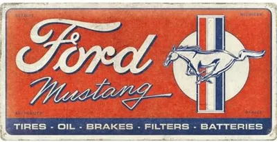 Obrázek produktu pro Nostalgic-Art plechová cedule 25 x 50 cm Ford Mustang - Horse & Stripes