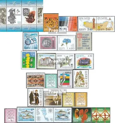 Produktbild von Briefmarken Estland 2000 Mi 363-389 (kompl.Ausg.) Jahrgang 2000 komplett postfrisch Volkszählung
