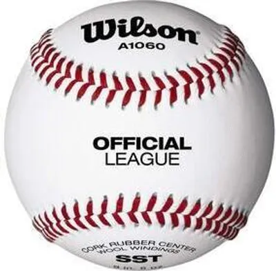 Obrázek produktu pro Wilson WTA1060B Oficiální baseballová liga | 9palcový bílý kryt z dělené kůže