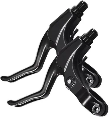 Image de Poignée de VTT en alliage d'aluminium, pliable, 2,2 cm, noire.