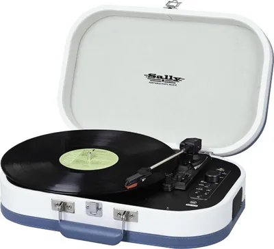 Image de Trevi TT 1020 BT Tourne-disque à entraînement direct Bleu, Blanc Semi-automatique