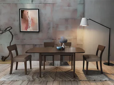 Immagine prodotto di Tavolo da pranzo tavolo + sedie gruppo sala da pranzo soggiorno set design set
