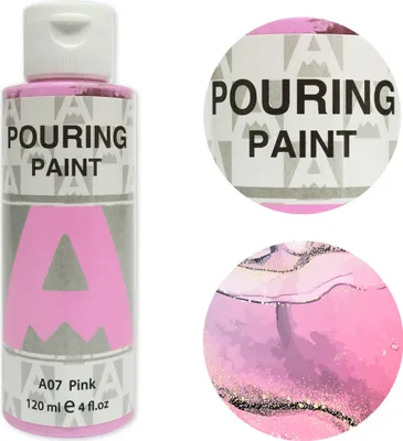Zdjęcie produktu dla Farba akrylowa do Pouringu Aureuo Pink 120ml Różowy Farby Pouring